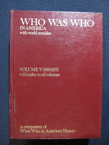 Who Was Who in America, 1969-1973