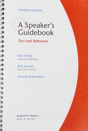 A Speaker's Guidebook: Text and Reference (4th Edition) Virginia Tech Edition