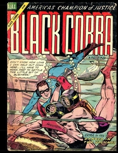 Black Cobra #3 Golden Age Superhero Comic 1954