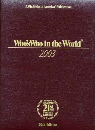 Who's who in the World 2003