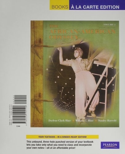 The African-American Odyssey: Volume 2, Books a la Carte Plus NEW MyHistoryLab -- Access Card Package (5th Edition)