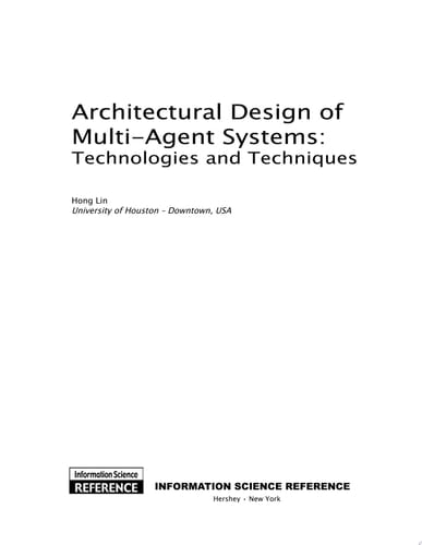 Architectural Design of Multi-Agent Systems