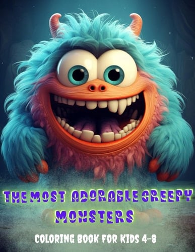 The Most Adorable Creepy Monsters: Coloring Book: A Children's Coloring Book With Easy to Color Pages for Expression and Fantasy in Monster Style