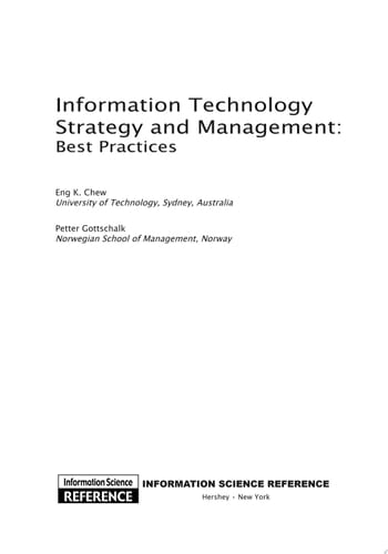 Information Technology Strategy and Management