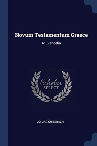 Novum Testamentum Graece Iv Evangelia
