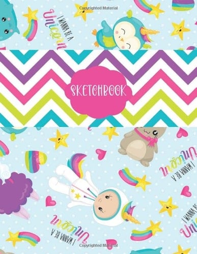 Sketchbook I Wanna Be a Unicorn Drawing and Notebook