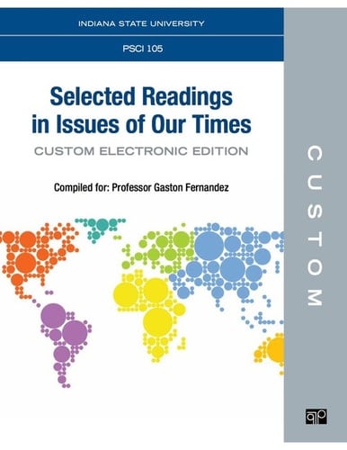 Custom: CQ Researcher: Indiana State Univ Psci 105 Selected Readings in Issues of Our Times