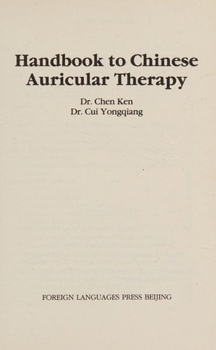 Handbook to Chinese Auricular Therapy