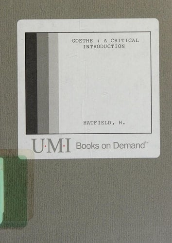 Goethe's Autobiography