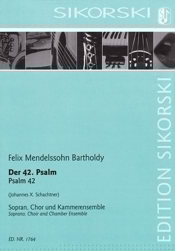 Psalm 42 Soprano, Choir, Chamber Ensemble Score