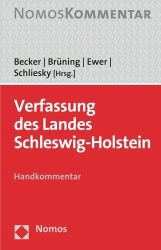 Verfassung des Landes Schleswig-Holstein Handkommentar