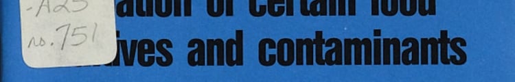 Evaluation of Certain Food Additives and Contaminants Thirtieth Report of the Joint FAO/WHO Expert Committee on Food Additives