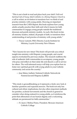 Faith and Spiritual Life of Young Adult Catholics in a Rising Hispanic Church