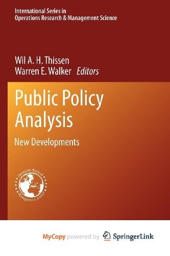 Public Policy Analysis New Developments