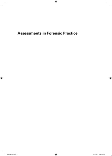 Assessments in Forensic Practice A Handbook