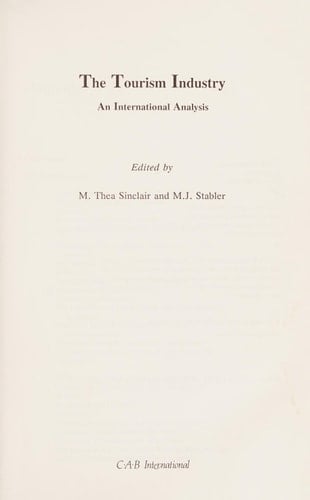 The Tourism Industry: An International Analysis