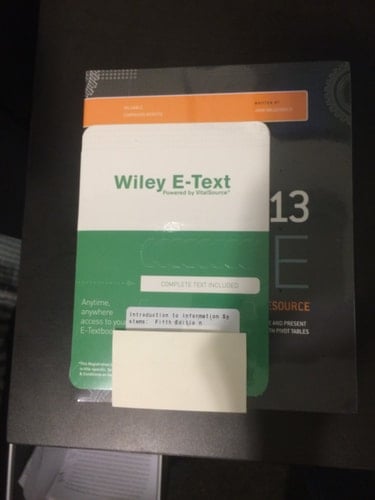 Introduction to Information Systems Fifth Edition Wiley E-Text Reg Card