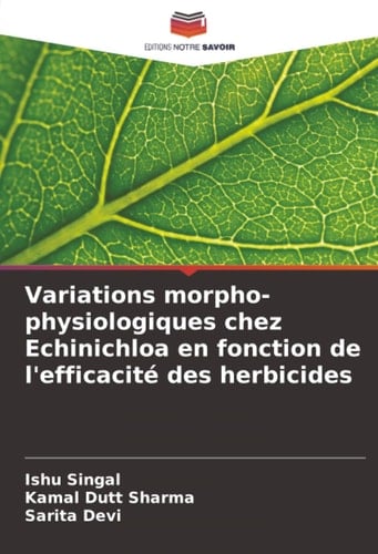 Variations morpho-physiologiques chez Echinichloa en fonction de l'efficacité des herbicides
