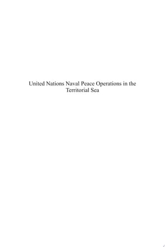 United Nations Naval Peace Operations in the Territorial Sea