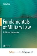 Fundamentals of Military Law A Chinese Perspective