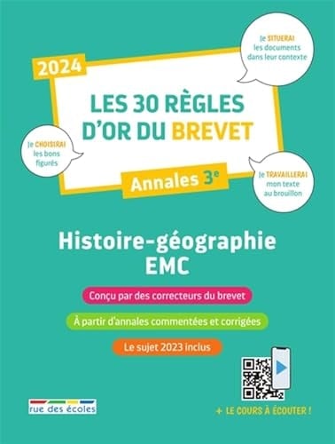 Histoire-Géographie, EMC Les 30 règles d'or du brevet