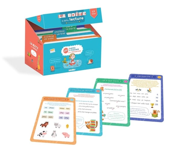 La boîte à défis lecture CP-CE1 100 cartes à piocher pour progresser