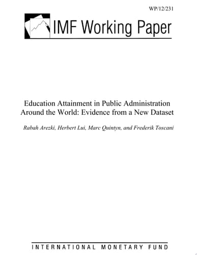 Education Attainment in Public Administration Around the World Evidence from a New Dataset