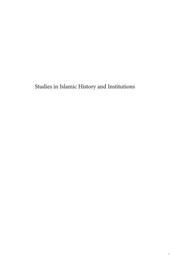 Studies in Islamic History and Institutions