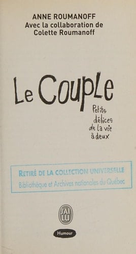 Le Couple Petits délices de la vie à deux