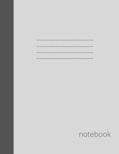 Gray Composition Notebook with 75 blank lined pages: Gray Composition Notebook with 75 blank lined pages