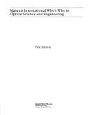 Marquis International Who's Who in Optical Science and Engineering