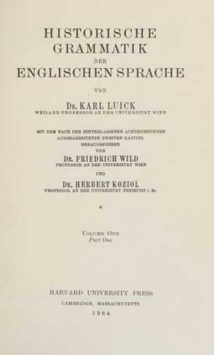 Historische Grammatik des Griechischen Laut- und Formenlehre