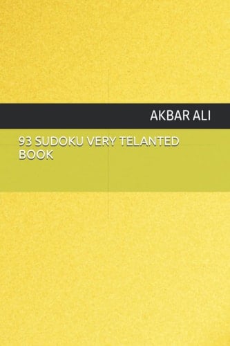 93 SUDOKU VERY TELANTED BOOK