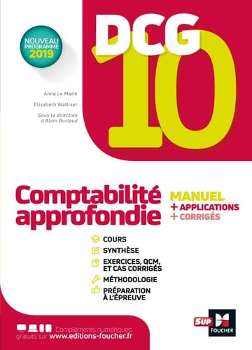 DCG 10 Comptabilité approfondie Manuel + applications + corrigés