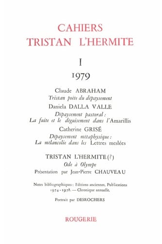 Cahiers Tristan L'Hermite N° 1, 1979