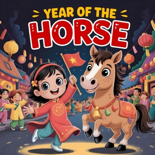Year Of The Horse book for kids: Vietnamese Lunar New Year in Vietnam, Tết children book