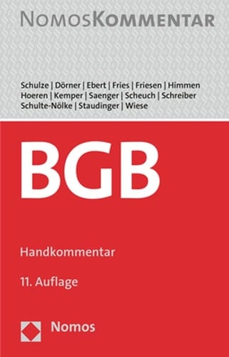 Bürgerliches Gesetzbuch Handkommentar