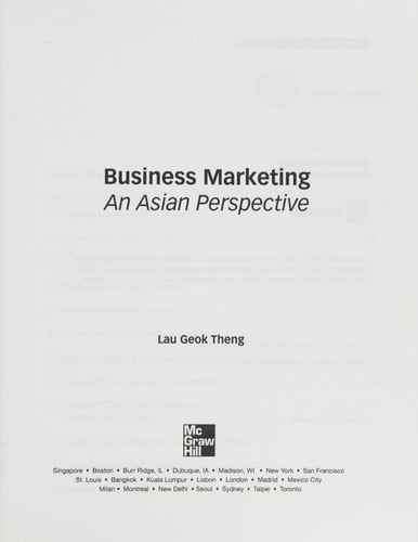 Business Marketing An Asian Perspective