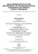 Reauthorization of the Department of Transportation's Hazardous Materials Safety Program