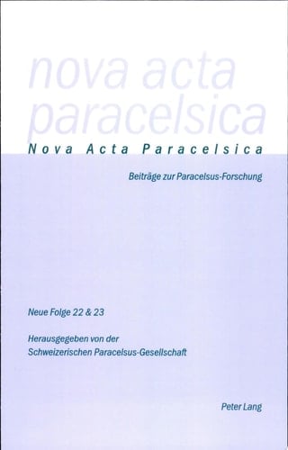 Nova Acta Paracelsica 22/23 Doppelnummer 22/23 (2008/2009)