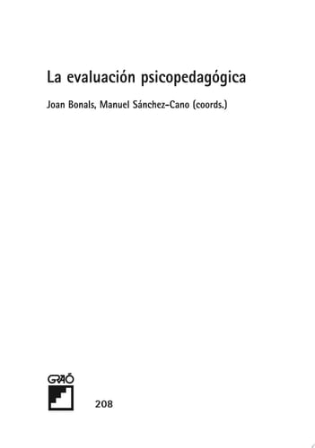 La evaluación psicopedagógica
