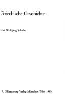 Oldenbourg Grundriss der Geschichte Wolfgang Schuller: Griechische Geschichte