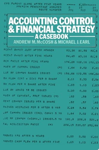 Accounting Control and Financial Strategy A Casebook