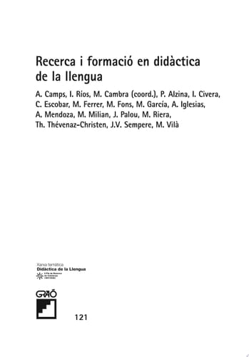 Recerca i formació en didàctica de la llengua