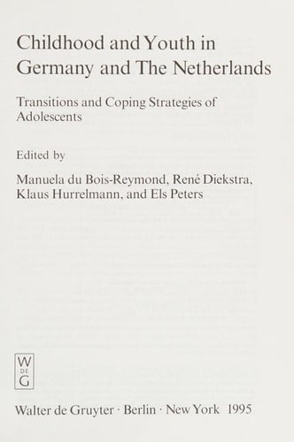 Childhood and Youth in Germany and the Netherlands (International Studies on Childhood and Adolescence)