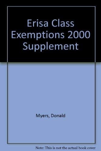 ERISA Class Exemptions 2000 Cumulative Supplement