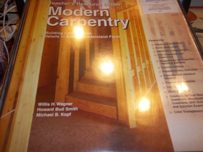 Modern Carpentry Teaching Package Teacher's Resource Binder