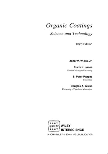 Organic Coatings Science and Technology