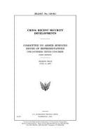 China  : recent Security Developments /