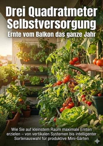 Drei Quadratmeter Selbstversorgung: Ernte vom Balkon das ganze Jahr (German Edition)